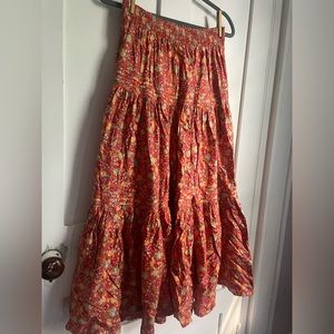 Orange Laura Ashley maxi skirt, medium